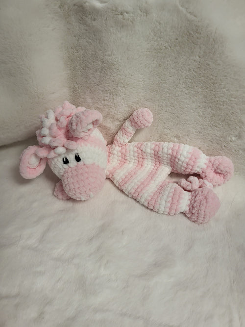 "Mila" Schnuffeltuch Zebra (rosa)