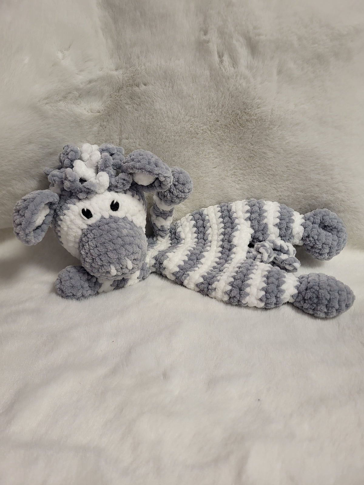 "Mila" Schnuffeltuch Zebra (grau)