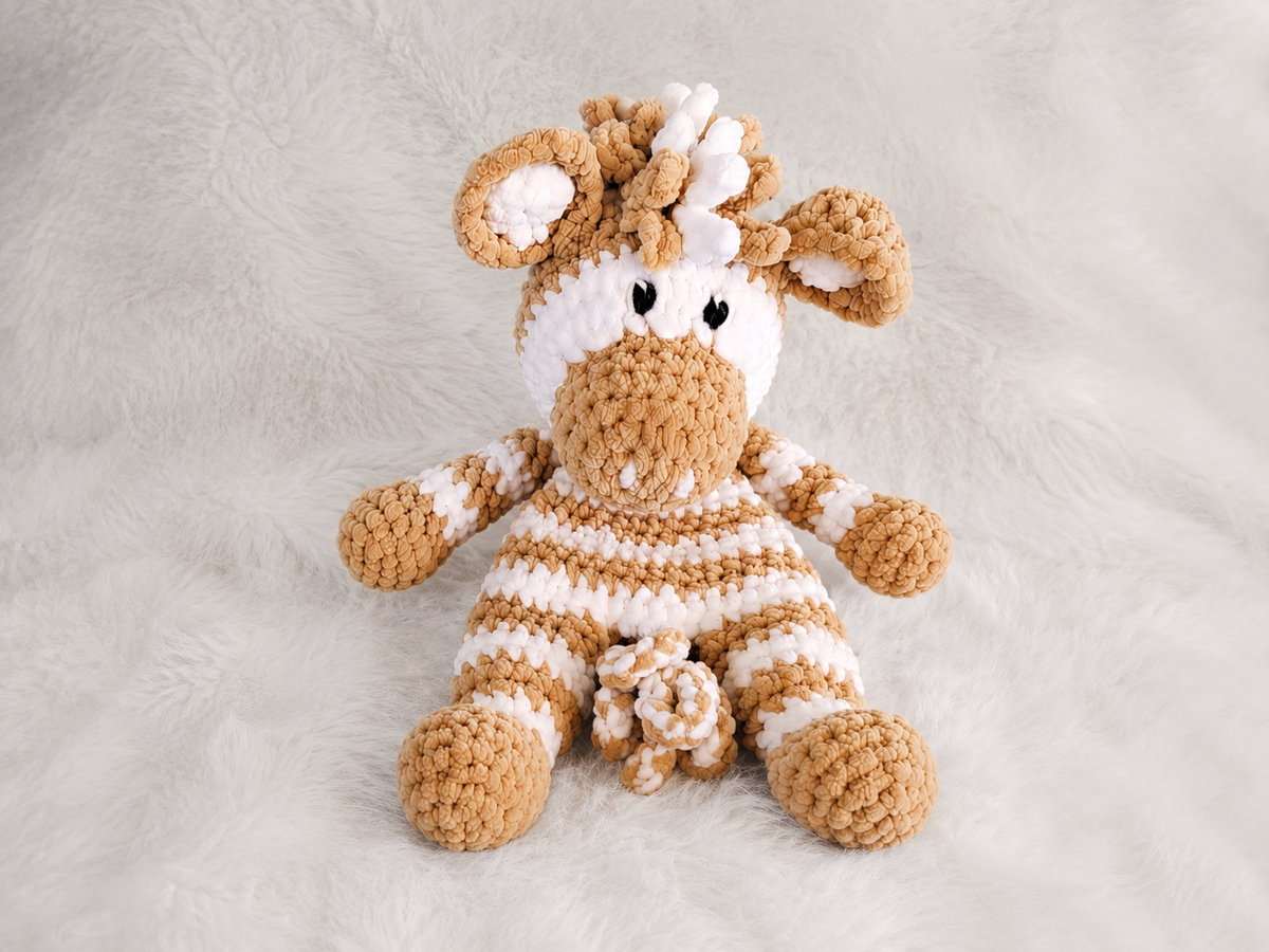 "Mila" Schnuffeltuch Zebra (beige)
